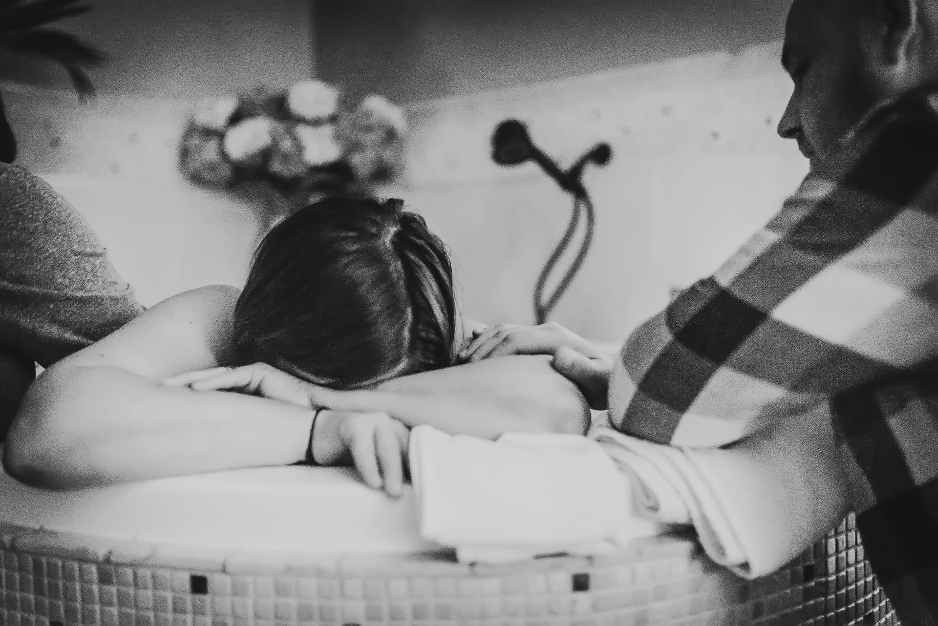 Mother laboring in water at Andaluz Waterbirth Center in Portland by Natalie Broders Mother laboring in water at Andaluz Waterbirth Center in Portland by Natalie Broders